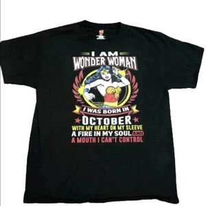 Vintage wonder WOMAN BLACK TEE SHIRT